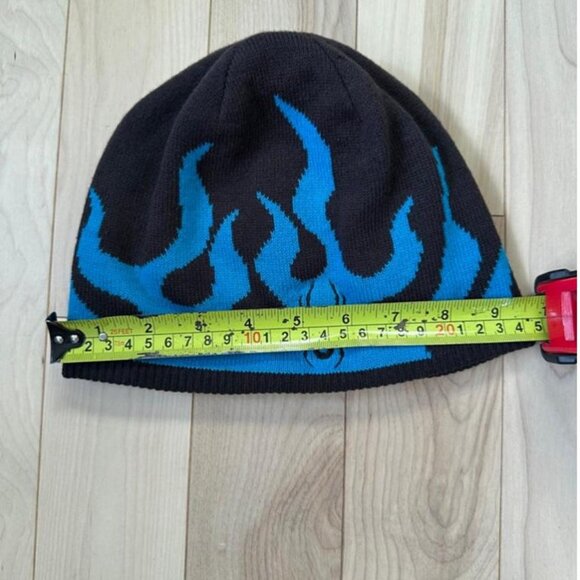 Spyder Flame Beanie – Brown & Blue Knit Winter Hat - Picture 8 of 8